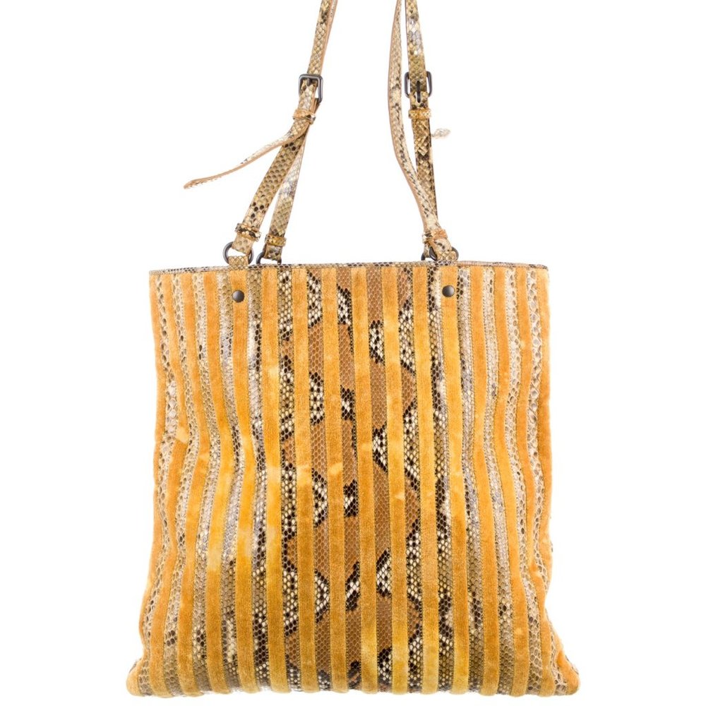 BOTTEGA VENETA Python Tote Velvet Stripes